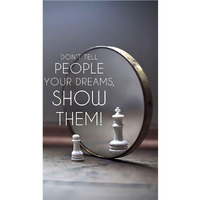 My D Square Vinyl Wall Art Motivational Quote Dont Tell People Your Dreams Poster For Office Study Room Size 30 X 45 Cm Self Adhesive