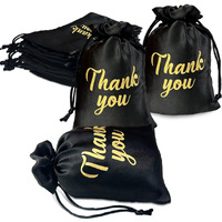Exciting Lives Thank You Pouch Set- For Christmas Day, New Year, Gifting Purposes, Return Gift Pouches, Drawstring Bags For Birthday, Anniversary, Holiday, Decors, Gift Wrap, Diwali Gift