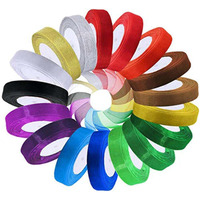 Diy Crafts Design # No 2, Pack Of 12 Yards, Polyester Ribbon Floral Arrangement, Bouquet Artwork Projects | No Fading Woven Ribbon Random 12Yards (Design # No 2, Pack Of 12 Yards)