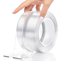 Imox Pack Of 2 Double Sided Tape Heavy Duty - Multipurpose Removable Traceless Mounting Adhesive Tape For WallsWashable Reusable Strong Sticky Strips Grip Tape