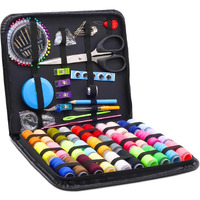 Optifit Sewing Kit 126Pcs Needle And Thread Kit 30 Large Cotton Thread Bobbins Pu Case For Women Suitable For Home Travel And Emergency Use