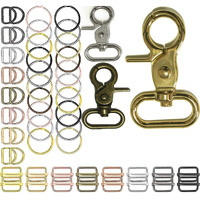 Diy Crafts 50 Sets, Silvery Nickel, Iron Lobster Claw Clasps Swivel Lanyardstrigger Snap Hooks Strap, D Rings Slide Buckle For Keychain, Bags And Jewelry (50 Sets, Silvery Nickel)