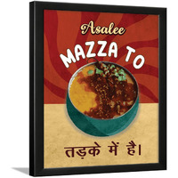 Chaka Chaundh - Restaurant Wall Decoration Items - Hindi Food Quote Wall Decor Frames - Tadka Restaurant Wall Frames - Posters For Kitchen Decor - (14 X 11 Inches)