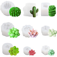 Hasthip 9Pcs Succulent Silicone Molds 9 Styles Succulent Silicone Molds Diy Resin Desk Decor Diy Resin Desk Decor Gift