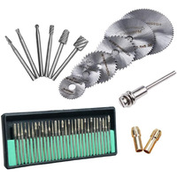 Diy Crafts 45 Pcs Diamond Engraving Accessories Set, Routing Bit/Circular Saw Blade/Diamond Burr Bits For Dremel (Design No # 5, Diamond Engraving Set)