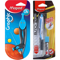 Maped Mandala Art Pencil Kit|1Mechanical Pencil(0.5Mm) &1 Graphic 360 Compass|Doodling Kit|Compass|Writing Material|School Instruments|Triangular Shape For Easy Grip|Doodle Fine Liner Pen|Fine Doodle