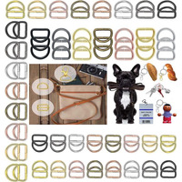 Diy Crafts 15 Pcs D Rings, Chrome Gold, Iron Lobster Claw Clasps Swivel Lanyardstrigger Snap Hooks Strap, D Rings Slide Buckle For Keychain, Bags And Jewe (15 Pcs D Rings, Chrome Gold)