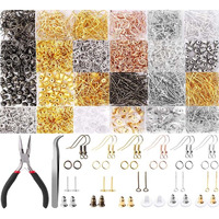 Diy Crafts 100 Grm, Mix Gold/Silver, Earring Hooks Earring Making Kit Earring Hooks For Jewelry Making With Jump Rings Earring Backs Pliers Tweezers Jump Ring Open (100 Grm, Mix Gold/Silver)