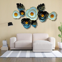 Rsn Flower Leaves Metal Wall Decor/Wall Hanging Home Decoration/Wall Sculpture Perfect For Living Room/Hotel/Restaurant/Bedroom/Drawing Room (Size 39X24 Inch)