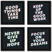 Interio Crafts Motivational Framed Poster For Wall Decor - Frame Size 9 X 9 Inches.