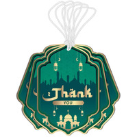 Festiko 20 Pcs Thank You Tags For Ramadan/Eid (Green B), Thank You Tags, Eid Decorations, Ramadan Decorations, Tags For Ramadan Party, Eid Party Supplies