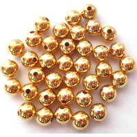 Gosetget! 100 Ball Beads Gold Color Plastic Beads (10Mm) For Jewellery Making, Arts And Crafts Work, Necklace, Bracelet Earring Diy Kit (Ball-10Mm)
