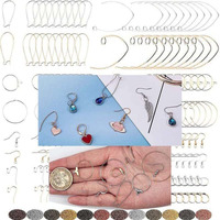 Diy Crafts 170 Pcs, Gold, Kidney Ear Wires Lever Back Beading Hoop Earring Findings Fish French Earring Hook Earwire For Diy Dangle Earrings Jewelry Making Hypoallerge(170 Pcs, Gold)
