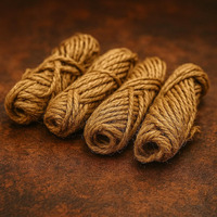 Vemlons Jute Cord For Craft Project/Natural Jute Rope/Jutes Twisted Cord For Art And Craft 2 Ply 2 Mm (17 M Set Of 4 Piece)-Brown