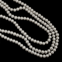 Embroiderymaterial 420 Pcs Silver Pearl Glass Beads For Embroidery, Diy Crafts, Jewellery Making, Saree Embellishments & Dress Designing (Round Shape, 6Mm, Pack Of 420)