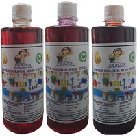 Swacch Water Colour Non-Toxic & Eco Friendly Colour (Red, Pink & Orange) (500Ml) (Pack Of 3)