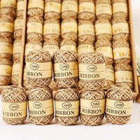 Kapoor Crafts 12 Pcs Natural Twine Jute Ribbon For Decoration And Craft, Gift Wrapping String Arts And Crafts