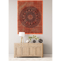 Ravaiyaa - Attitude Is Everything Cotton Wall Hanging (Orange, 45 X 30 Inch)