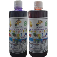 Swacch Water Colour Non-Toxic & Eco Friendly Colour (Blue & Orange) (500Ml) (Pack Of 2)
