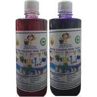 Swacch Water Colour Non-Toxic & Eco Friendly Colour (Pink & Blue) (500Ml) (Pack Of 2)