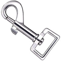 Diy Crafts 8, Antique Silver, Swivel Snap Hooks, Metal Heavy Duty Square Eye Clasp Buckle Trigger Clip Multi Best Spring Pet Buckle Key Chain For Linking Dog Lea(8, Antique Silver)