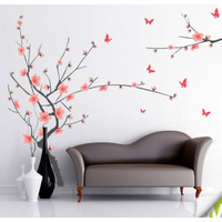 Decals Design 'Branch With Flowers' Wall Sticker (Pvc Vinyl, 50 Cm X 70 Cm)