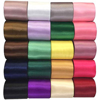 Diy Crafts Polyester Non Fading Woven Ribbon For Floral Arrangement (Double Face Ribbon). (Pack Of 1 Pc, Non Fading Woven Ribbon)