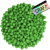 Resonant Craft 250 Pcs Wooden Beads 10Mm Green Color Glossy Wood Beads For Hobby & Crafts, Diy And Necklace Garland Making