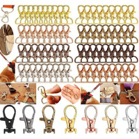 Diy Crafts 5 Pcs Swivel Clasps, Chrome Silver, Metal Larger Lobster Clasps Key Rings Clip Connector Hooks, D Rings, Slide Buckle For Keychain Key Rings Clip Conn (5 Pcs Swivel Clasps, Chrome Silver)