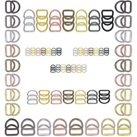 Diy Crafts 5 Pcs D Rings, Silvery Light, Lobster Claw Clasps Swivel Lanyards Trigger Snap Hooks Strap, D Rings Slide Buckle For Keychain, Bags And Jew(5 Pcs D Rings, Silvery Light)