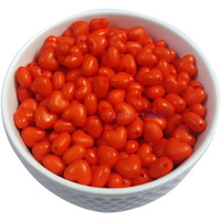 Productmine  Artificial Heart Shape Beads For Diy Crafts Jewellery Embroidery Making For Art And Crafts Making 10 Mm - Orange (50 Pcs)