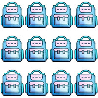 Gold Leaf 12Pcs Plastic Gift Bags With Handles, Cartoon Backpack Bags For Party, Wedding, Birthday, Baby Shower, Bulk Goodie Bags For Candy, Party Favors, Snacks (Blue)