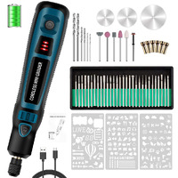 Serplex Electric Engraving Pen Kit With 44 Bits Cordless Usb Engraving Pen Engraving Machine Engraving Pen Kit Includes Pattern Templets Diy Engraving Pen For Wood, Stone, Metal, Jewelry, Ceramics
