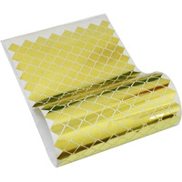 Embroiderymaterial Diamond Shape Gold Foil Sticker Sheet For Diy & Craft Projects 12Mm-5 Sheet-2000 Pieces
