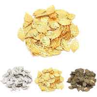 Diy Crafts Pack Of 100 Pcs 100X1, Mix Colour Gold Silver Bronze, 100Pieces/Lot Gold/Metal Charms Stamping Leaf Earring Charms P(Pack Of 100 Pcs 100X1, Mix Colour Gold Silver Bronze)