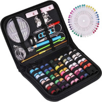 Funblast 128 Pcs Sewing Kit, Needle And Thread Box, Small & Portable Travel Sewing Kits Box, Tailoring Accessories, Emergency Stitching Kit, Travel Sewing Box, Stitching Items Box For Home, Ladies
