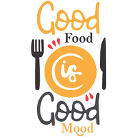 Dreamkraft Good Food Is Good Mood Multicolour Vinyl Size 58 Cm X 35 Cm Wall Sticker