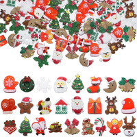 Venzina 100Pcs Christmas Resin Charms For Home Christmas Decorations Items Assorted Small Flatback Ornaments Charms For Xmas Tree,Home Decor,Wall Window Diy Crafts Gifts