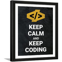 Chaka Chaundh - Coding Quotes Frames - Engineering Quotes Wall Frames - Quotes Wall Frames Coding - Programming Quotes Posters - (13.6 X 10.6 Inches) (Keep Calm - Keep Coding - Black)