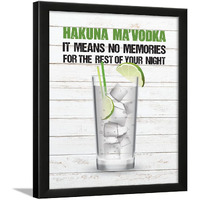Chaka Chaundh - Alcohol Quotes Frames - Bar Quotes With Frames - Vodka Quotes Wall Frames -Liquor Quotes For Poster Decor - (13.6 X 10.6 Inches) (Hukuna-Ma-Vodaka - White)