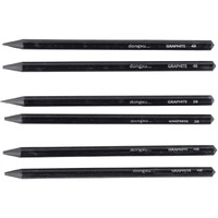 Artright Set Of 6 Professional Woodless Graphite Sketch Pencils For Shading, Blending, And Drawing - Includes 2 Hb, 2 2B, And 2 4B Pencil - For Sketching, Drawing And Doodling