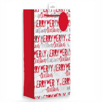Gift Makers Gift Bags White & Red Medium Pack Of 6