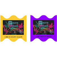 Prokart Lifaura Pakka Rang Fabric Permanent Dye Color Kit Pack Of 6 Sachets (5G Each 30G Pack) With 30G Dyfixershadea-002 Golden Yellow02 & Violet07 Each Color 3 Sachets