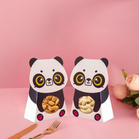 Satyam Kraft 10 Pcs Panda Design Decorative Folding Paper Gift Boxes | Sturdy & Elegant Packaging For Chocolates, Dry Fruits, Small Gifts, Wedding, Birthday | Easy To Assemble & Reusable (Pack Of 10)