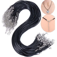Diy Crafts 2 Pcs, Mixed, Black Waxed Necklace Cord With Lobster Clasp Bulk For Bracelet Making Necklaces Jewelry Making Suppli(2 Pcs, Mixed)