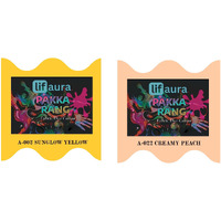 Prokart Lifaura Pakkarang02 Fabric Permanent Dye Color Kit Pack Of 6 Sachets (5G Each 30G Pack) With 30G Dyfixershadea-002 Golden Yellow02 & Peach22 Each Color 3 Sachets