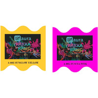 Prokart Lifaura Pakka Rang Fabric Permanent Dye Color Kit Pack Of 6 Sachets (5G Each 30G Pack) With 30G Dyfixershadea-002 Golden Yellow02 & Pink05 Each Color 3 Sachets