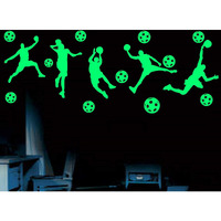 Dreamkraft Football Fever Radium Glow In The Dark Wall Stickers For Kids Room & Home Decoration - Multicolor Wall Dcor