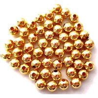 Get-Set-Go! 650 Pcs Golden Color Plastic Ball Beads For Jewellery Making, Arts And Crafts Work, Necklace, Bracelet Earring Diy Kit (6Mm-Ball)