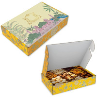 Festiko Diwali Sweets Packaging Empty Boxes - Design D (Pack Of 10, 7.5 X 7.8 X 1.4 Inches), Empty Sweets/Snacks Boxes For Diwali, Happy Diwali Gift Boxes